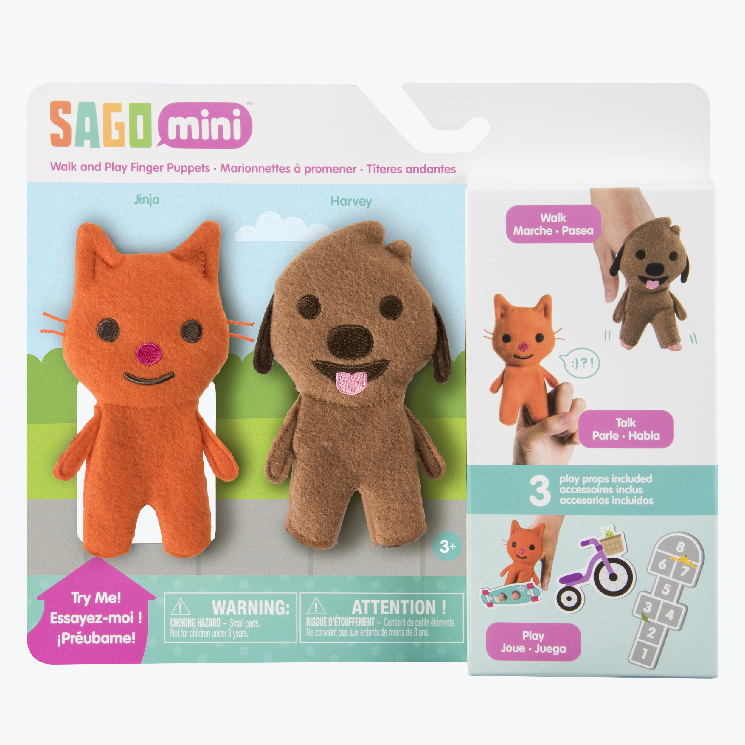 Sago Mini - Walk-and-Play Finger Puppets for Ages 3 and Up